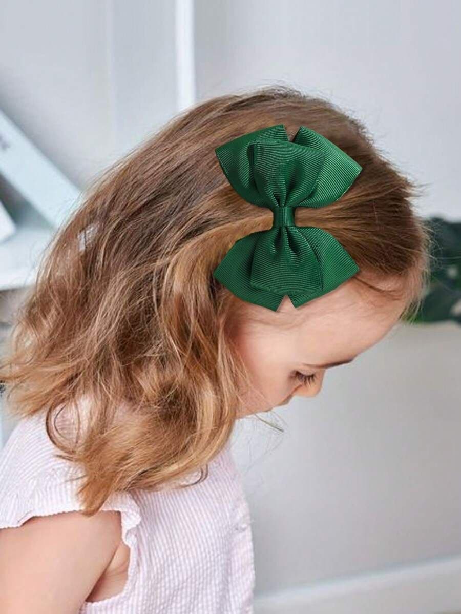 Set de 2 Lazos Negros para el Cabello – Ganchos con Lazo de Tela para Niñas, Accesorios Adorables para Regalo