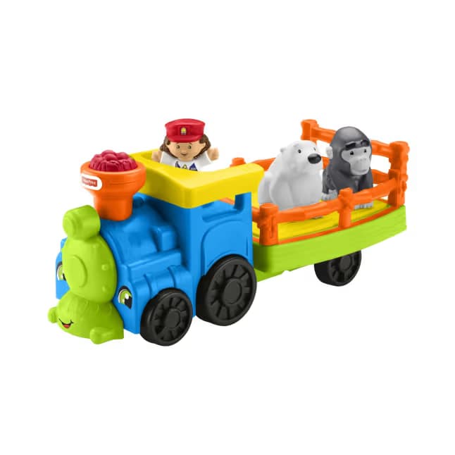 Juguete Vehículo Musical Tren Choo-Choo Zoo Little People de Fisher-Price con 3 Figuras para Niños Pequeños