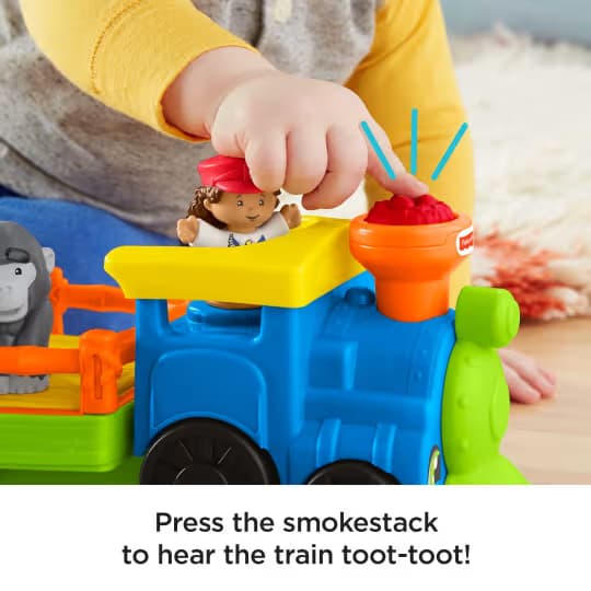 Juguete Vehículo Musical Tren Choo-Choo Zoo Little People de Fisher-Price con 3 Figuras para Niños Pequeños - Miniatura 3