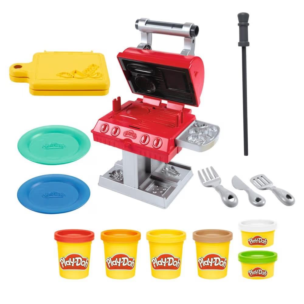 Set de Juego Play-Doh Kitchen Creations Grill 'n Stamp (Parrilla y Sello) para Niños de 3 Años en Adelante con 6 Colores No Tóxicos - Miniatura 3