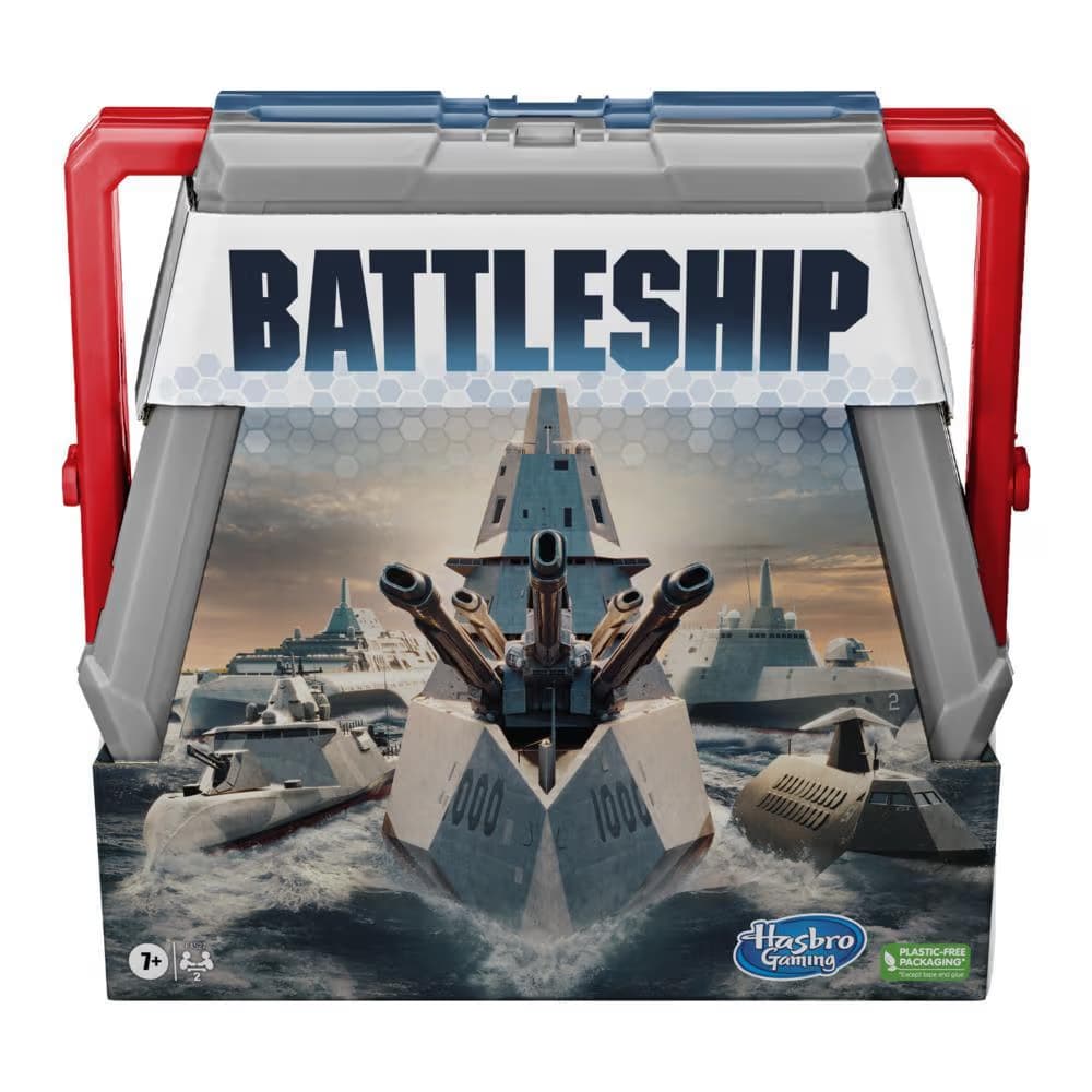 Juego de Mesa Clásico Batalla Naval (Battleship), Juego de Estrategia para Niños de 7 Años en Adelante, Divertido Juego para 2 Jugadores