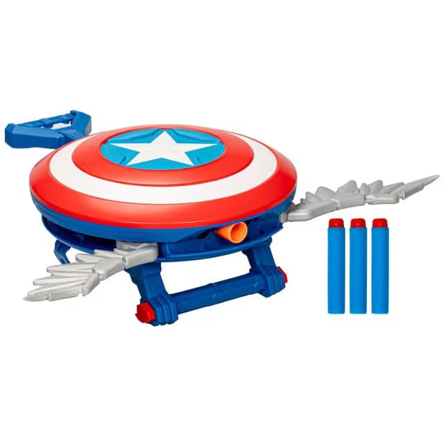 Lanzador NERF Skyshot de Captain America Brave New World, Juguete de Rol de Escudo - Miniatura 3