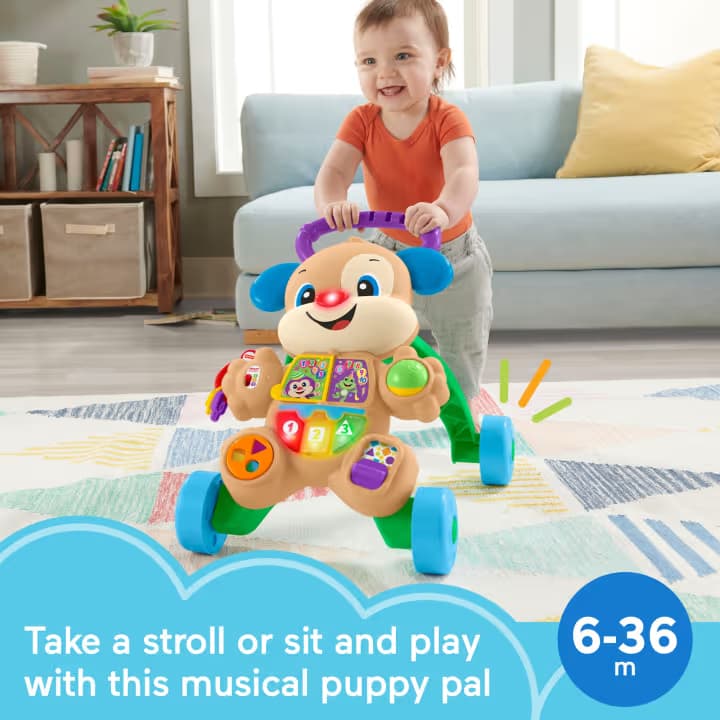 Juguete Andador Fisher-Price Laugh & Learn Smart Stages Learn With Puppy Walker para Bebés y Niños Pequeños