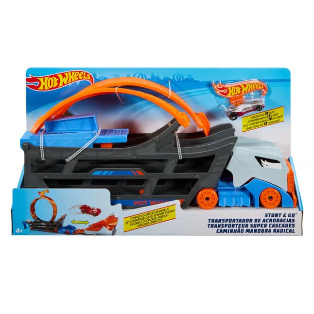 Camión Transportador de Acrobacias Hot Wheels Stunt and Go