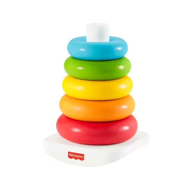 Juguete Apilable de Anillos Fisher-Price Rock-A-Stack para Bebés, Hecho de Materiales de Origen Vegetal