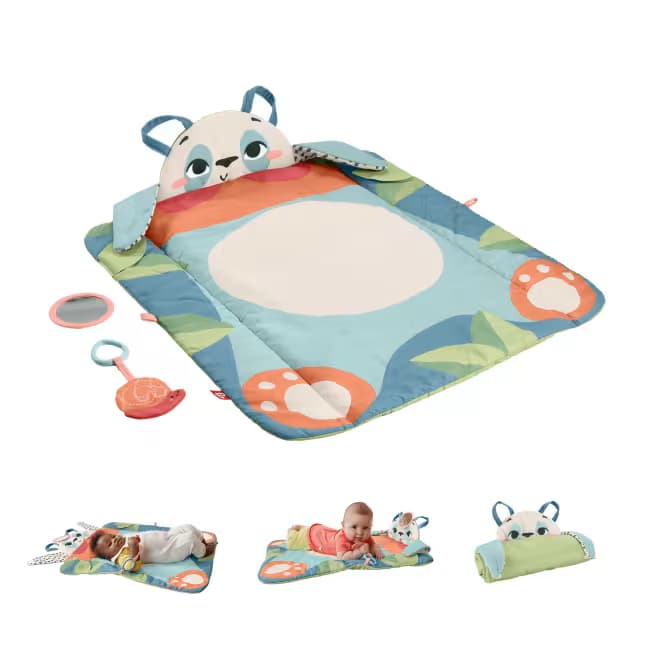 Gimnasio para Bebés Panda Roly-Poly Planet Friends Fisher-Price con 2 Juguetes
