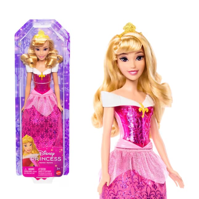 Muñeca Princesa Disney Aurora con Moda Brillante y Accesorios, Inspirada en La Bella Durmiente