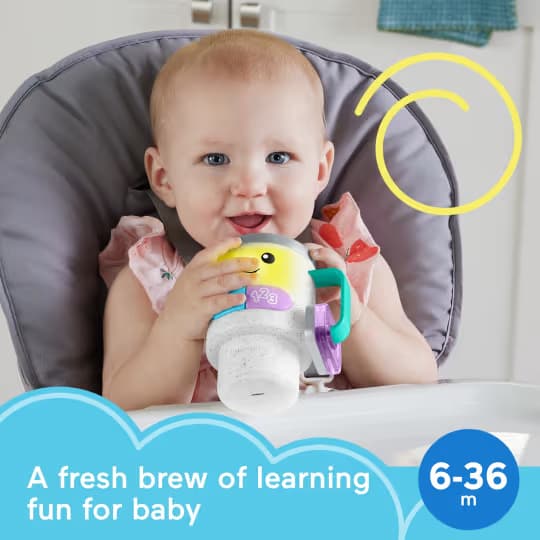 Taza de Café de Aprendizaje con Luces y Música Fisher-Price Laugh & Learn Wake Up & Learn para Bebés y Niños Pequeños - Miniatura 3