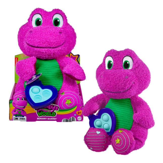 Peluche Sensorial Barney’s World Fisher-Price con Actividad Fidget para Niños Pequeños