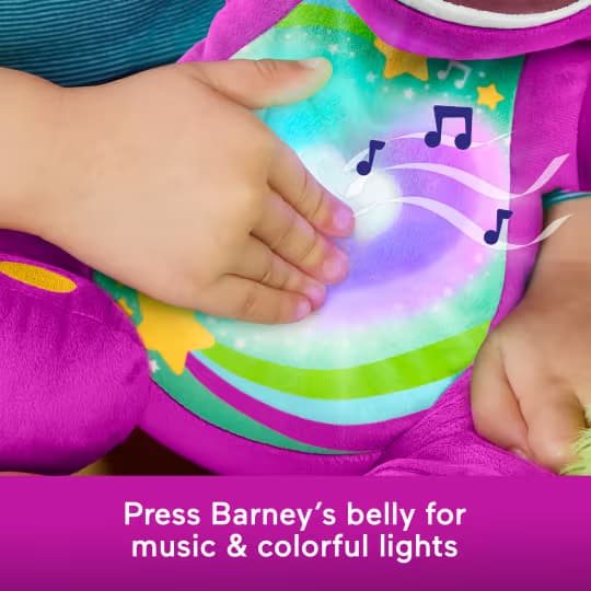 Juguete de Peluche Barney Heart Glow Barney’s World Fisher-Price con Música y Luces para Niños Pequeños y Niños - Miniatura 3