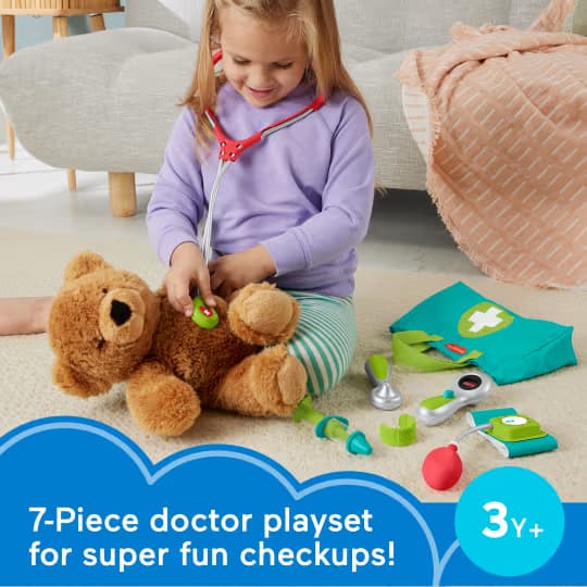 Kit Médico Fisher-Price de 7 Piezas, Set de Juego de Simulación de Doctor para Preescolares de 3 Años en Adelante