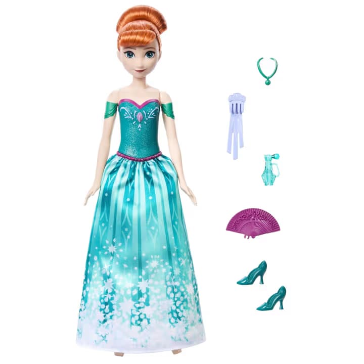 Muñeca de Moda Anna y Accesorios Gira y Revela de Disney Frozen con 11 Sorpresas de la Película Disney - Miniatura 3
