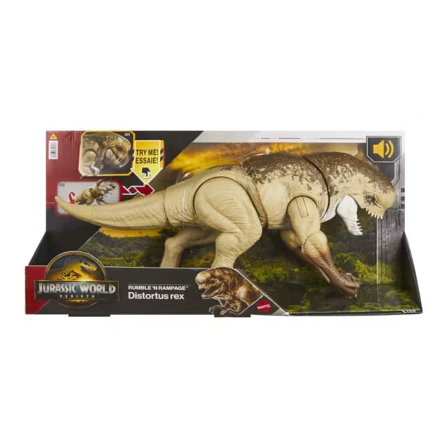 Figura De Acción De Distortus Rex De La Colección Furia Retumbante De “Jurassic World: El Renacer”, Dinosaurio De Juguete De 56Cm, DOS Ataques