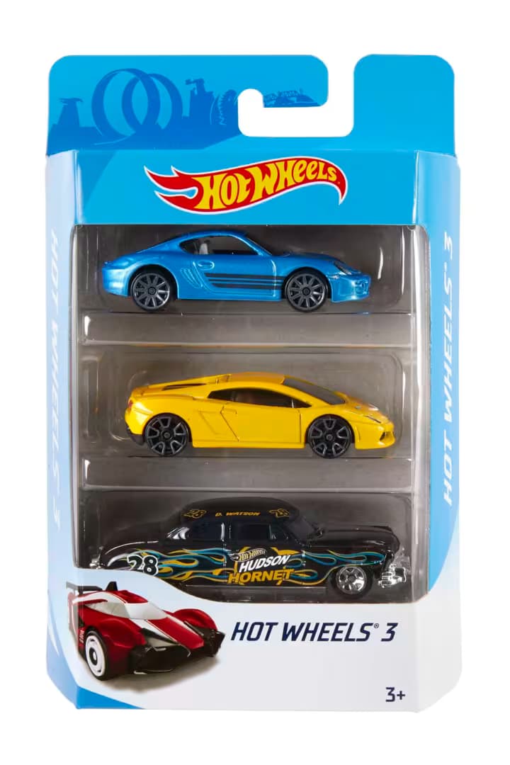 Paquete de 3 Vehículos de Juguete Hot Wheels a Escala 1:64