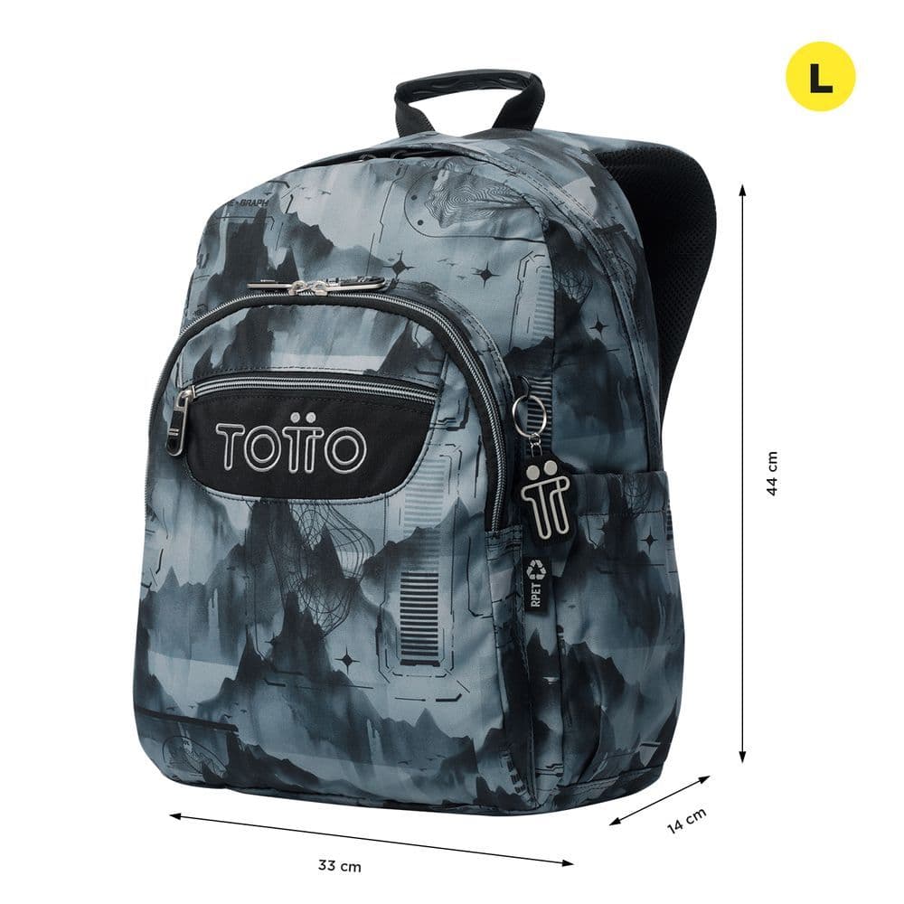 Morral Juvenil Porta PC 14" Acuarela - Gris - Miniatura 3