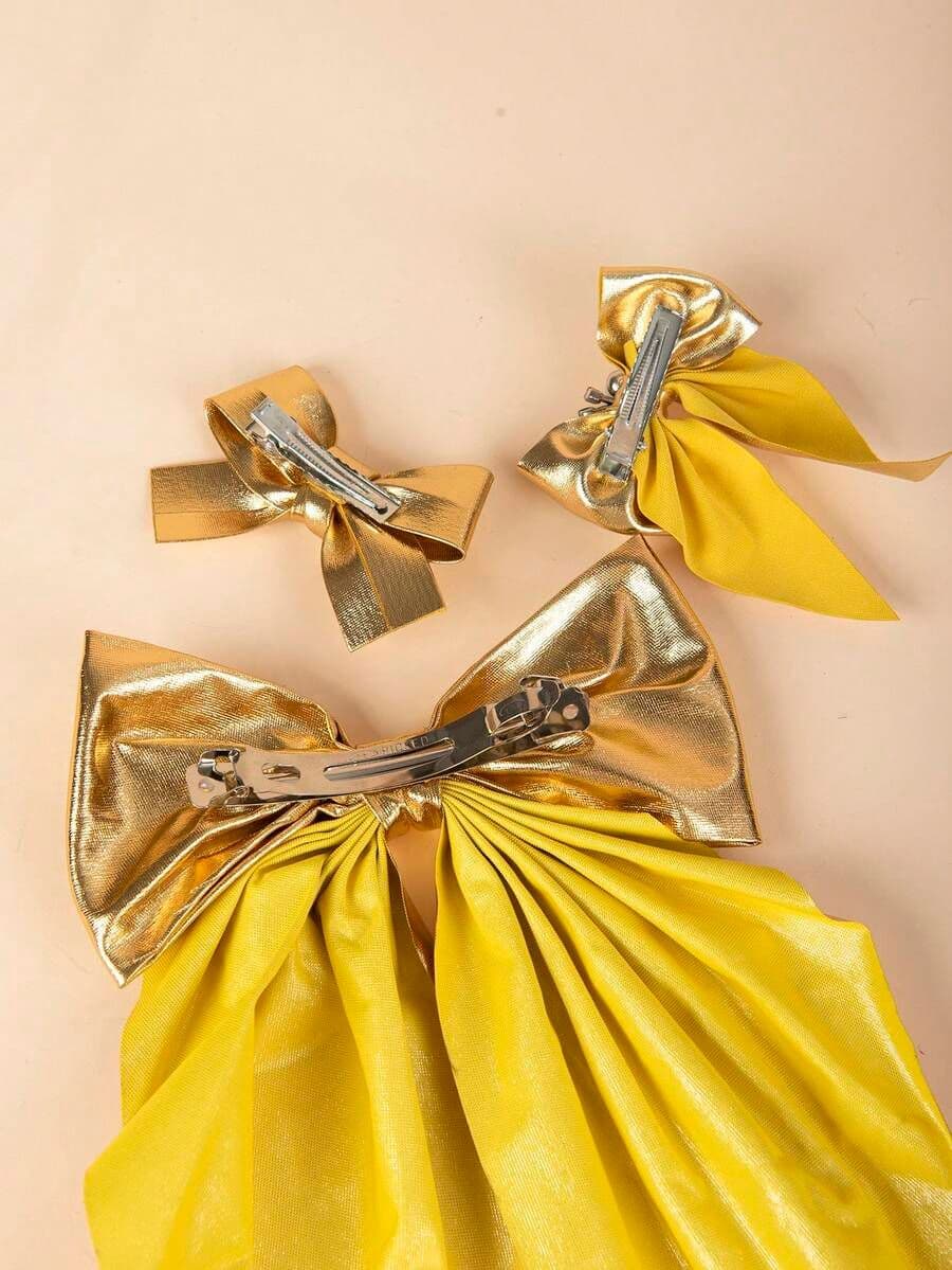 Set de 1/2/6 Ganchos Tipo Mariposa con Lazo Vintage Francés – Con Cinta Larga y Acabado en Dorado/Plateado