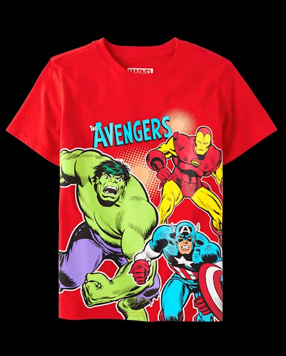 The Children’s Place – Camiseta Gráfica de Avengers™ para Niño – Roja – Tallas XS–XL