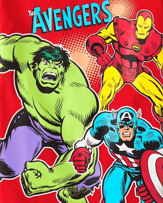 The Children’s Place – Camiseta Gráfica de Avengers™ para Niño – Roja – Tallas XS–XL