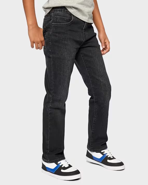 The Children’s Place – Jeans Rectos para Niño – Negro – Tallas 5–18 - Miniatura 3