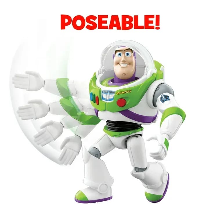 Figura Coleccionable Disney Pixar Toy Story Buzz Lightyear Parlante de 25 cm con Acción de Golpe