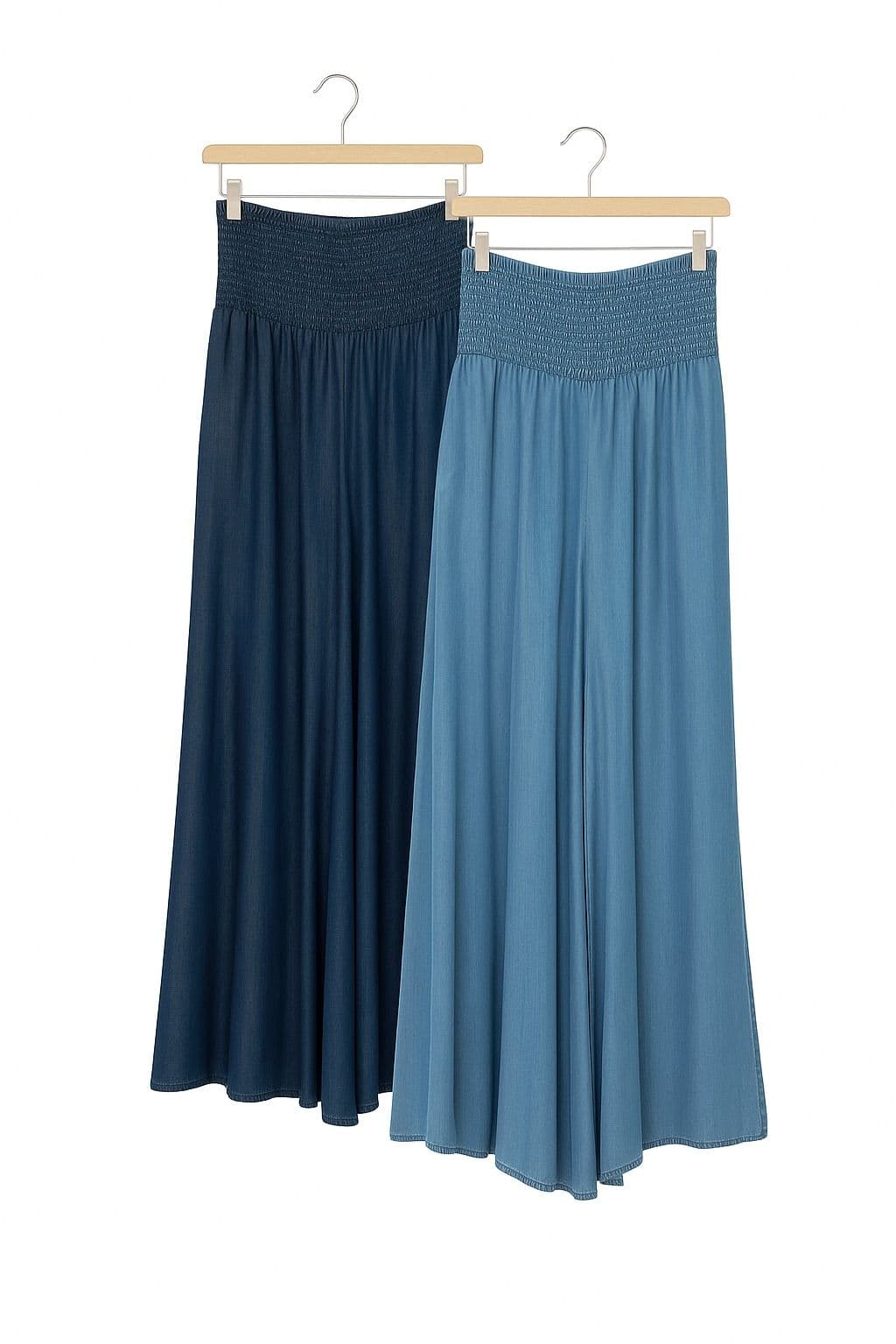 Falda Pantalón Italiano con Pretina Fruncida – Tallas S a XL