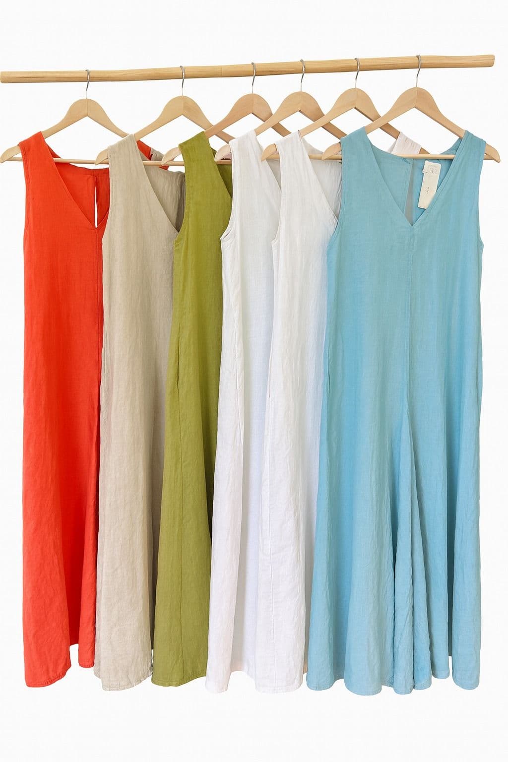 Vestido Italiano – Escote en V y Corte Fluido