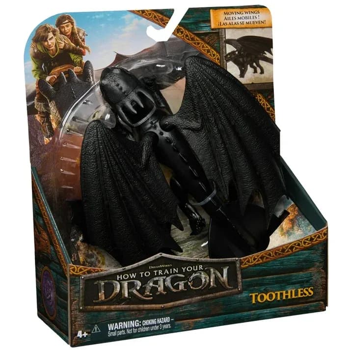 Figura de Acción Chimuelo (Toothless) de 23 cm, Dreamworks Dragons, Cómo Entrenar a tu Dragón