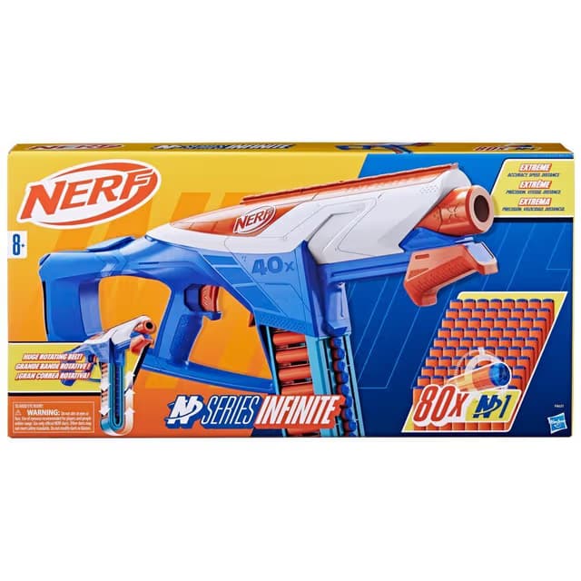 Lanzador Nerf N Series Infinite y 80 Dardos N1