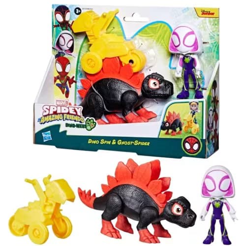 Spiderman Marvel Spidey Amazing Friends Dino Spin Y Ghost-Spider - Miniatura 3