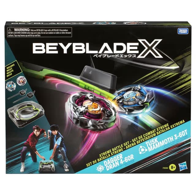 Set de Batalla Xtreme Beyblade X con Beystadium, 2 Tops de Giro a la Derecha y 2 Lanzadores
