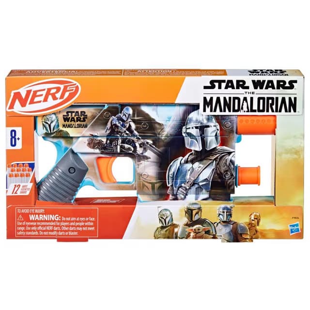 Lanzador de Dardos Nerf The Mandalorian, 12 Dardos Nerf Elite