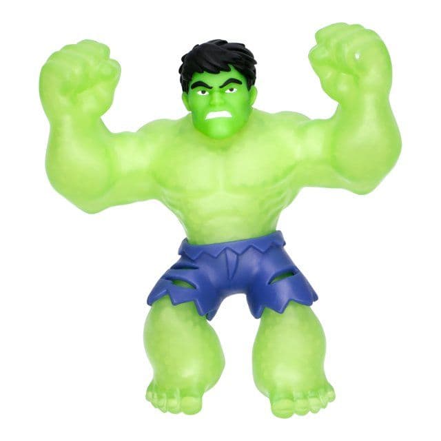Figura de Acción Heroes of Goo Jit Zu GLOW SURGE Mega Hulk, Superhéroe Súper Elástico Relleno de Goo