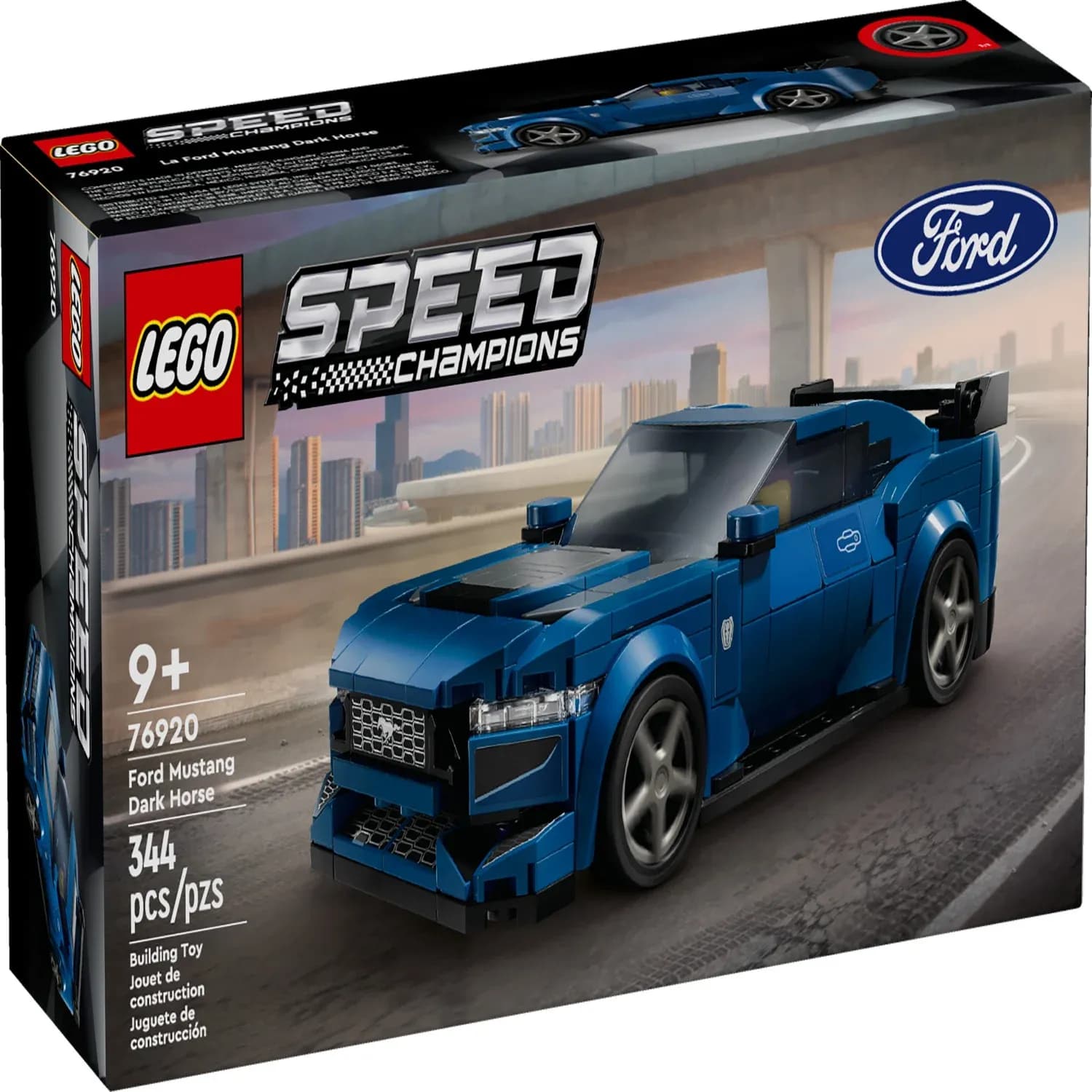 Set de Construcción LEGO Speed Champions Ford Mustang Dark Horse (76920), Coche Deportivo Azul