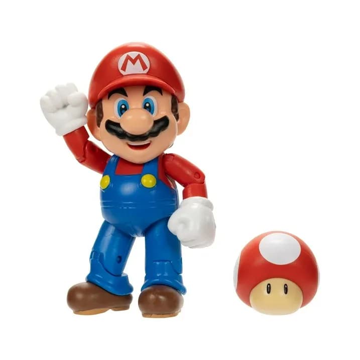 Figura de Acción Super Mario de 10 cm con Power Up Rojo