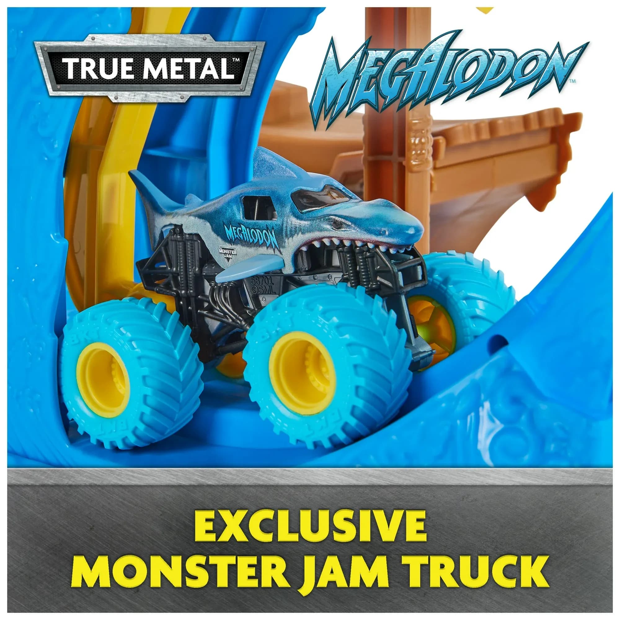 Set de Juego Monster Jam Megalodon Loop of Doom (Bucle de la Perdición) de 40 cm con Camión - Miniatura 3