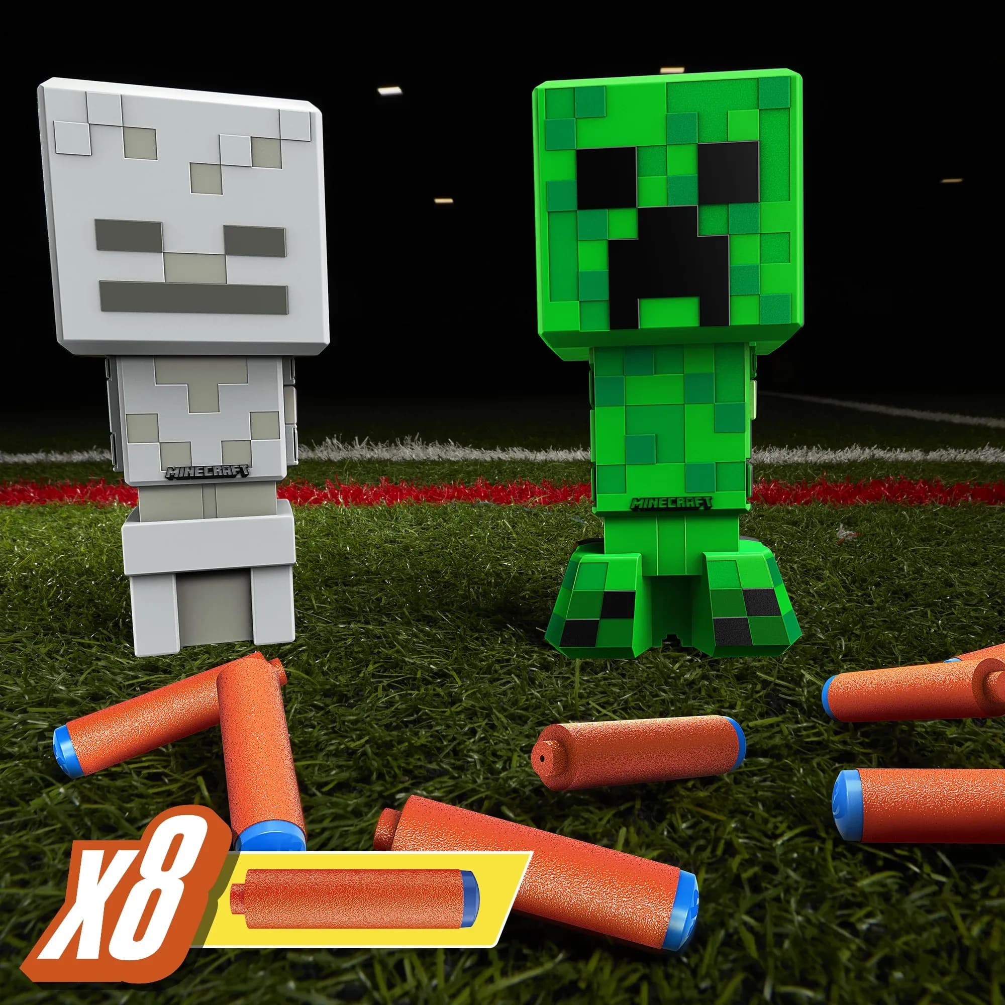 Pack de 2 Pistolas Nerf Minecraft Creeper & Skeleton Mob, Regalo para Niños - Miniatura 3