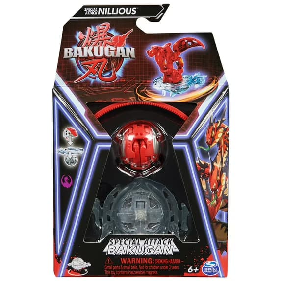 Bakugan Special Attack Nillious, Figura de Acción Giratoria y Personalizable, Juguetes para Niños y Niñas