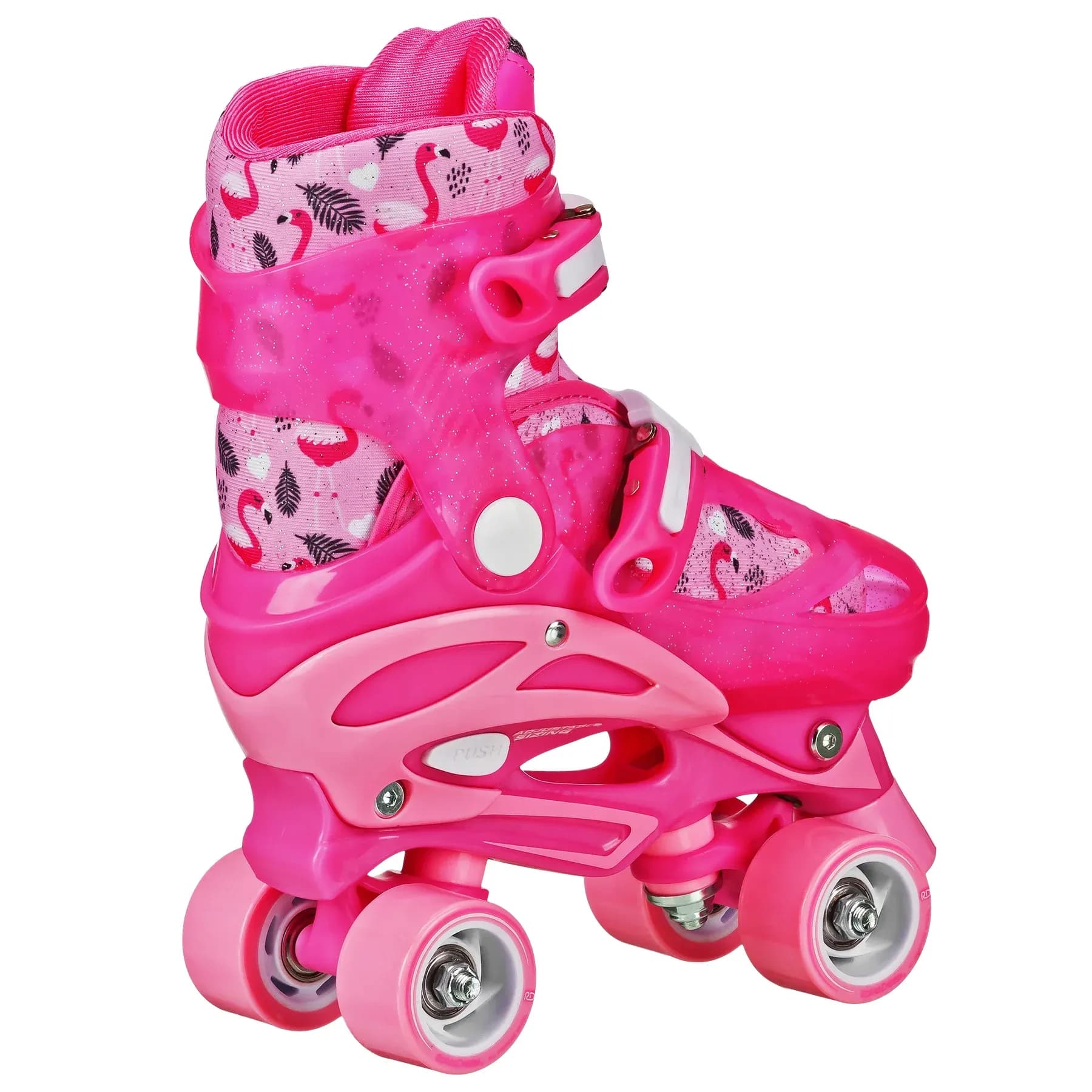 Patines Combo 2 en 1 Roller Derby Sprinter para Niña, Patines en Línea y de 4 Ruedas (Quad), Flamingo (Talla 3-6) - Miniatura 3