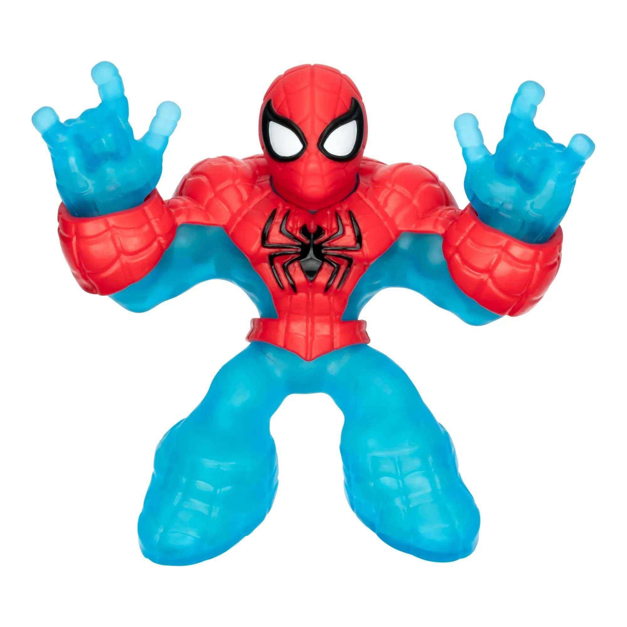 Figura de Acción Heroes of Goo Jit Zu GLOW SURGE Spider-Man, Héroe Elástico Relleno de Goo