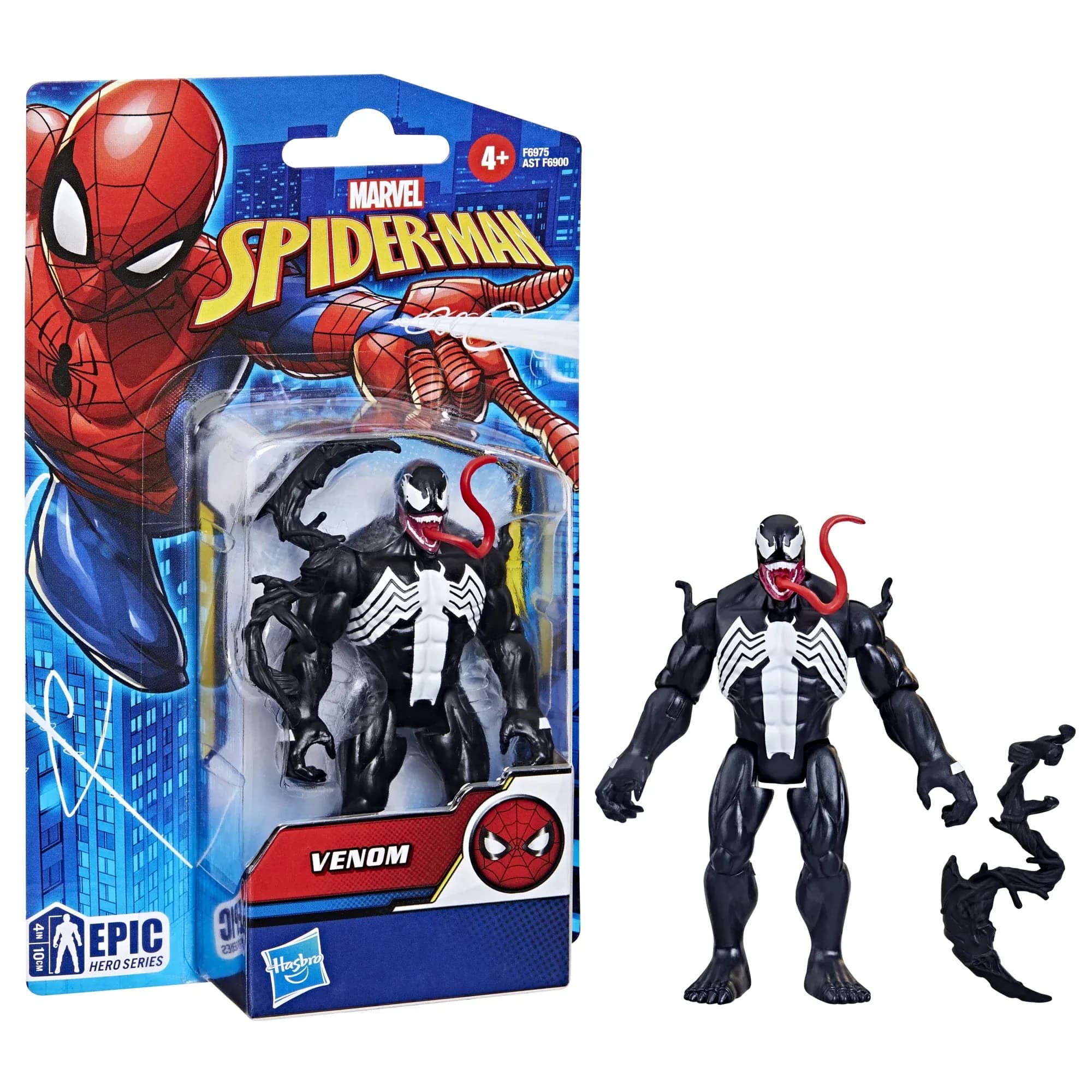 Figura de Acción Venom Epic Hero Series Marvel Spider-Man con Accesorio (10 cm)