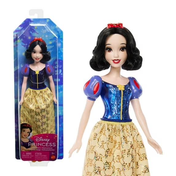 Muñeca de Moda Princesa Disney Blancanieves con Cabello Negro y Accesorio para el Pelo