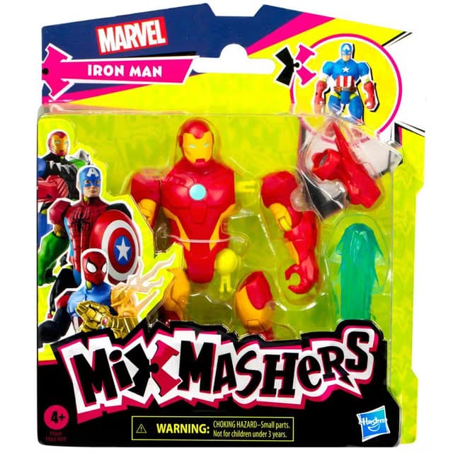 Figura de Acción y Accesorios MixMashers Marvel Iron Man Avengers para Mezclar y Combinar