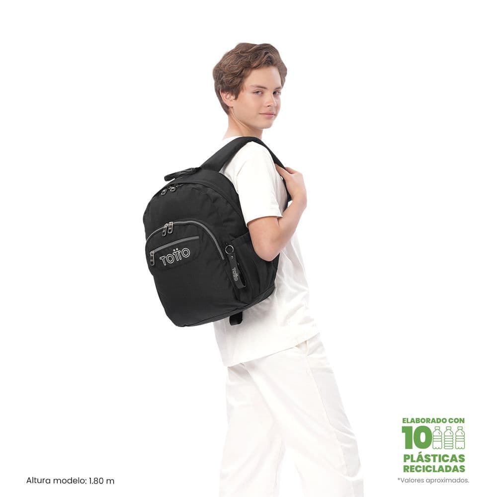 Morral Universitario Acuareles Ecole Solid Porta PC 14" Negro