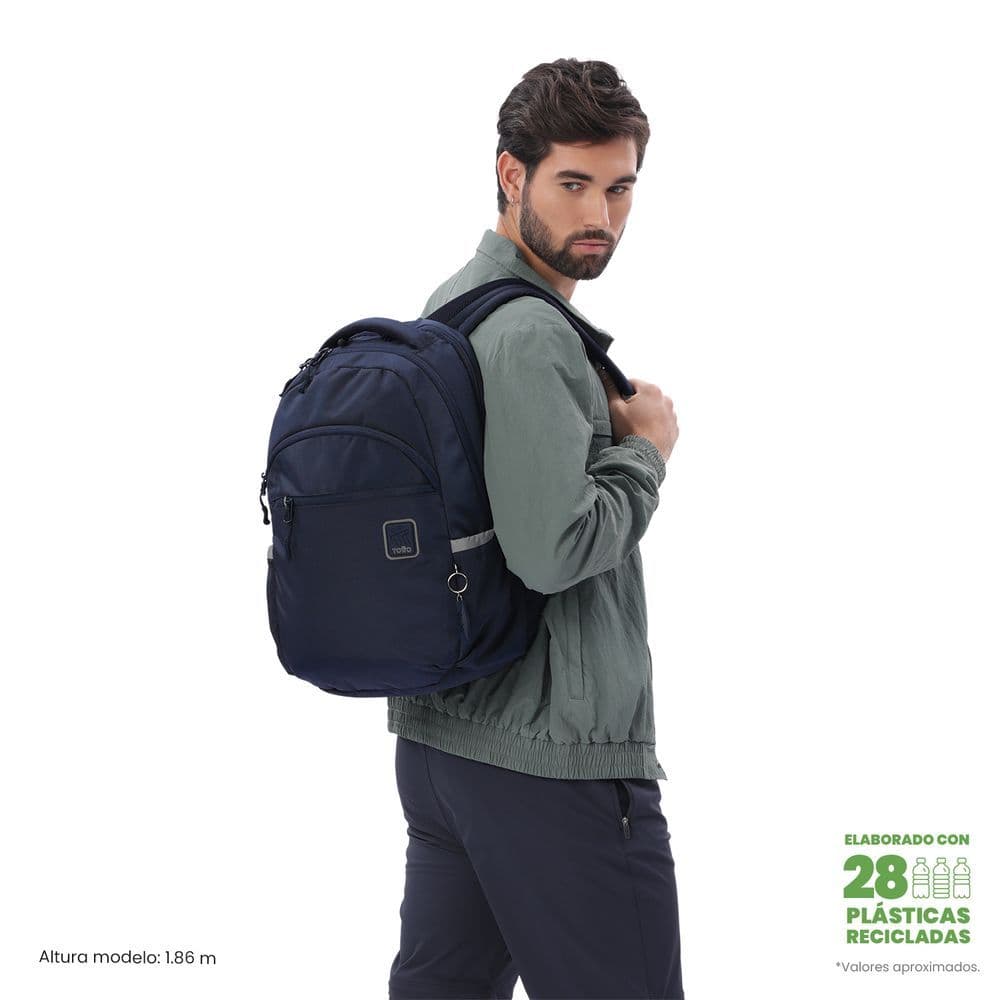 Morral Universitario Indo 2.0 Porta PC 15" Azul