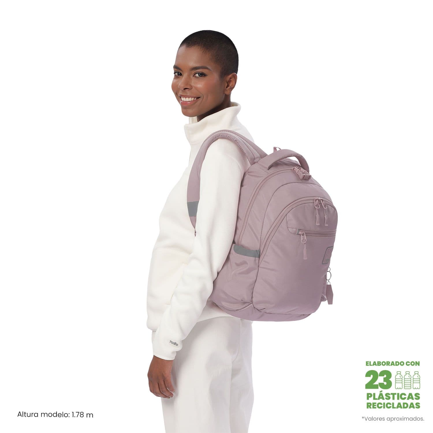 Morral Universitario Misisipi 2.0 Porta PC 14" - Rosado