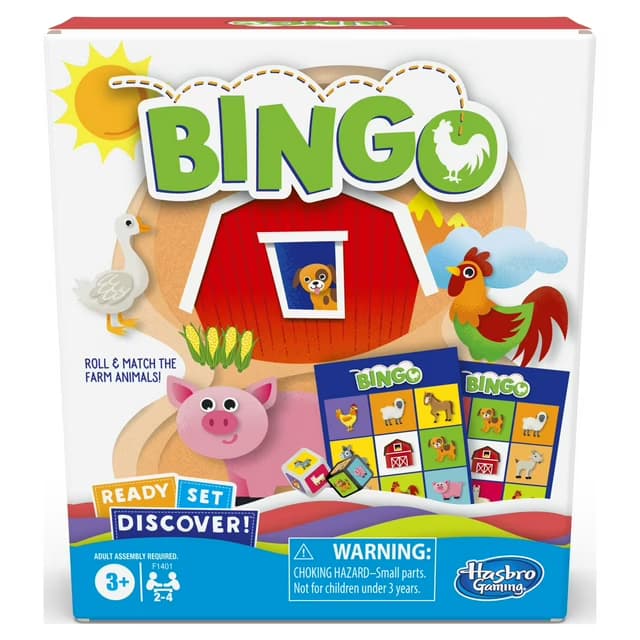 Juego de Bingo Ready Set Discover para Niños de 3+ Años, Juego para 2-4 Jugadores