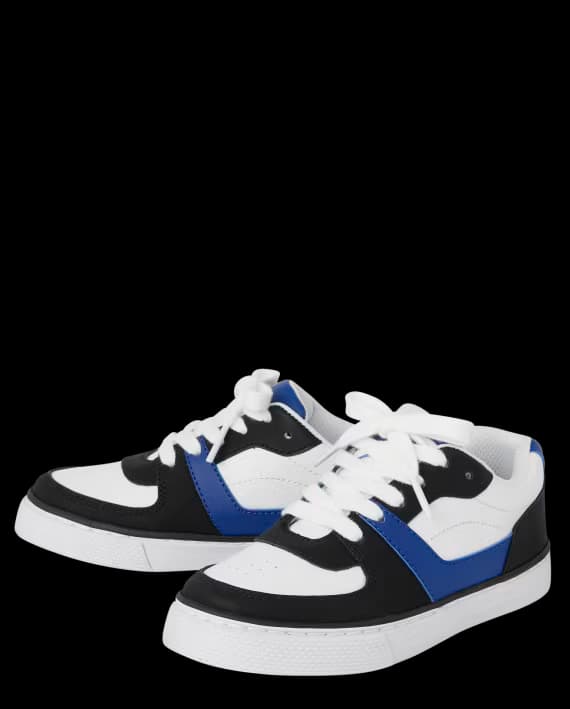 The Children’s Place – Zapatillas Low Top Colorblock para Niño – Blancas – Tallas 6–11