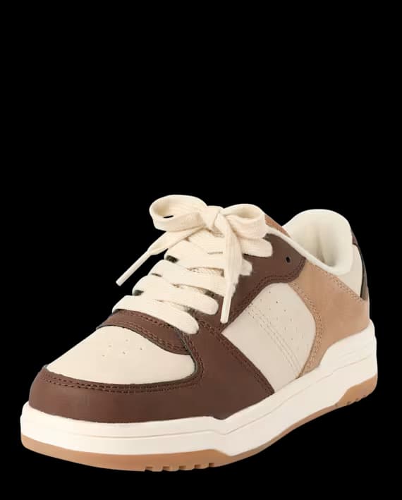 The Children’s Place – Zapatillas Low Top Colorblock para Niño – Marrones – Tallas 6–11