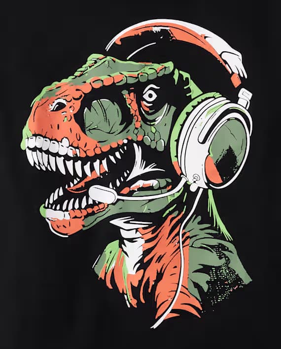 The Children’s Place Camiseta Gráfica Dino Gamer para Niño – Negra Tallas XS–XL