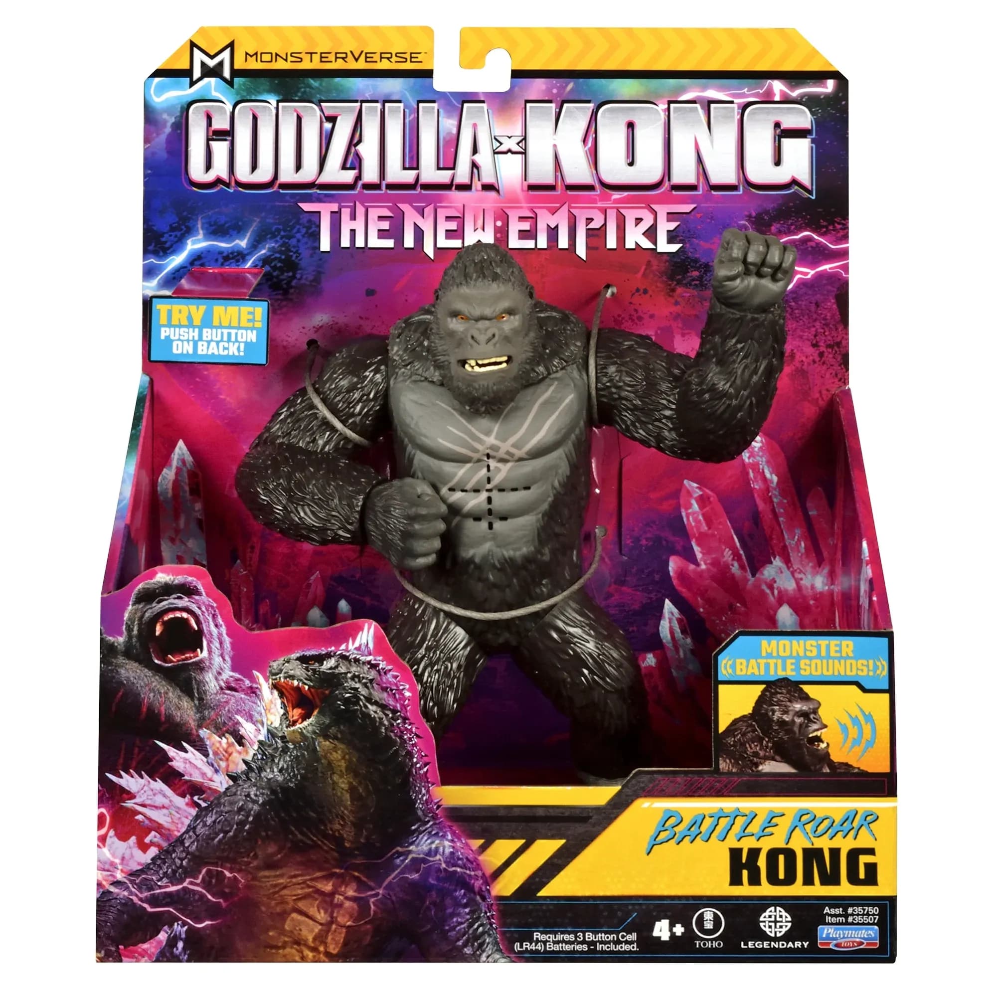 Figura de Acción Kong Rugido de Batalla de 17.7 cm Godzilla x Kong, Coleccionable de Plástico